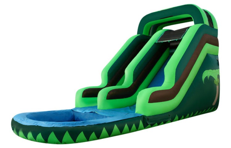 16 FT Green Palm Tree Waterslide