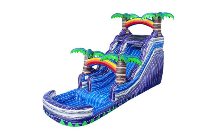 18 FT Purple Tropical Water Slide