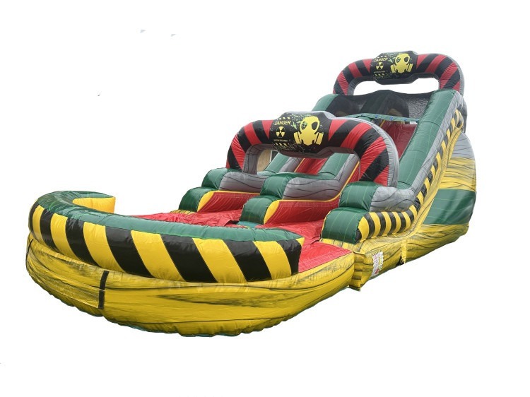 18ft Bio Hazard Waterslide Dual Lane